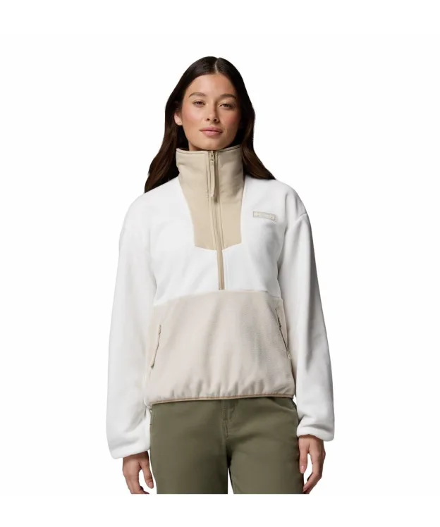 Women's Columbia Sequoia Grove 1/2 Zip Fleece - Sea Salt / Dark Stone / Ancient Fossil