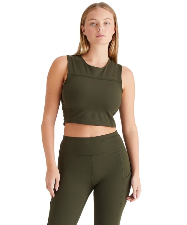 Women's Ridgeline Infinity Crop Top - Deep Forest