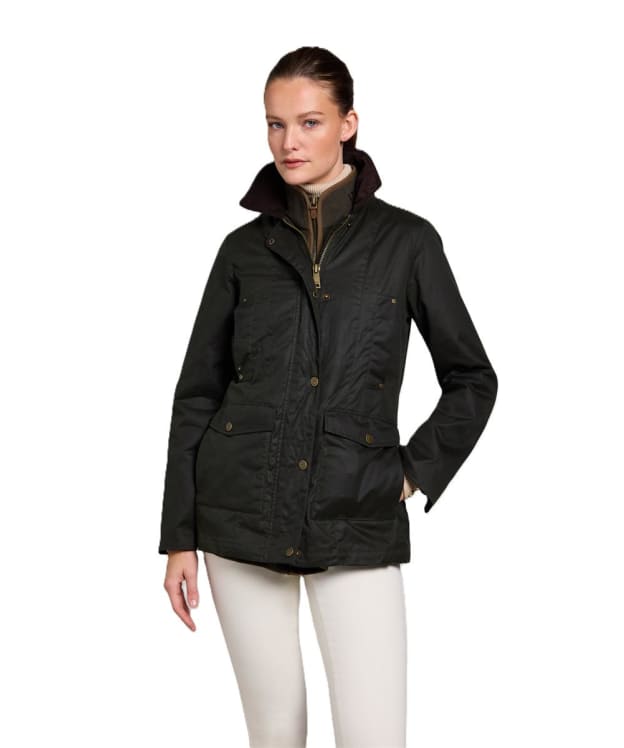 Women's Holland Cooper Classic Waxed Jacket - Dark Olive