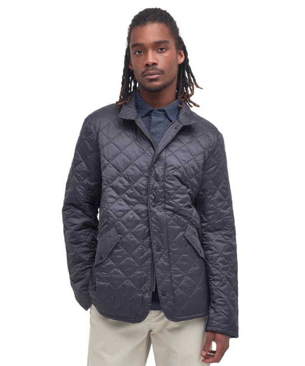 Men's Barbour Flyweight Chelsea Quilted Jacket - Navy / Atlantic Blue