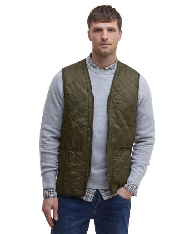 Men's Barbour Polarquilt Waistcoat / Zip-In Liner - Olive