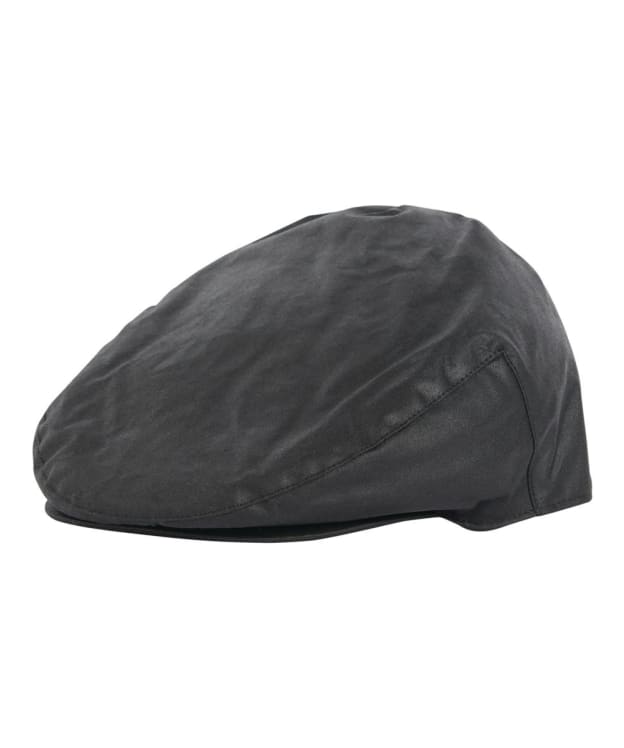 Men's Barbour Waxed Flat Cap - Black / Classic Tartan