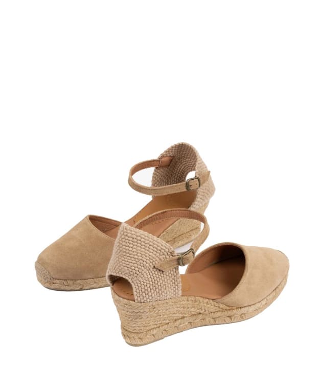 Women's Penelope Chilvers Mary Jane Suede Heeled Espadrilles - Sand