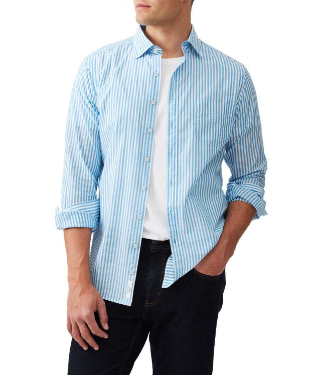 Men's Rodd & Gunn Ferry Landing Sports Fit Shirt - Azure