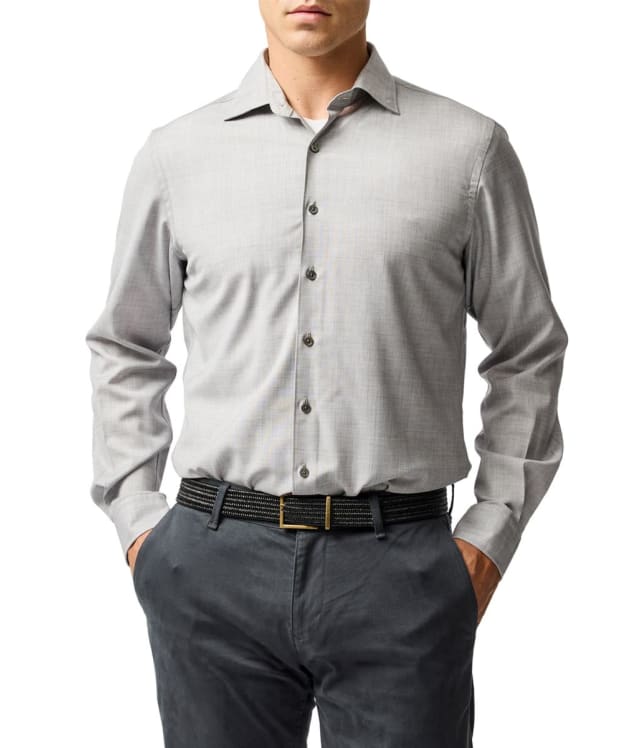 Men's Rodd & Gunn Esk Valley Sports Fit Wool Shirt - Ash