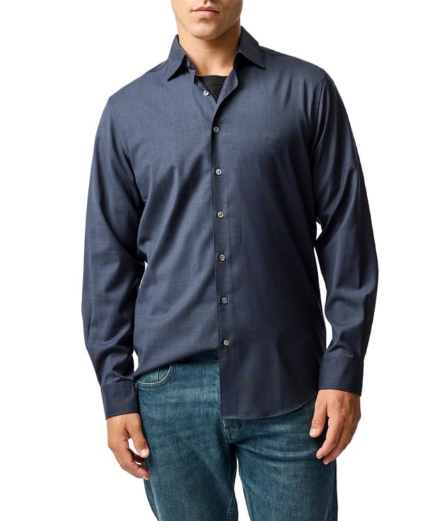 Men's Rodd & Gunn Esk Valley Sports Fit Wool Shirt - Eclipse
