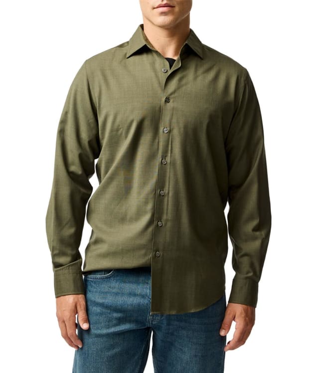 Men's Rodd & Gunn Esk Valley Sports Fit Wool Shirt - Pine