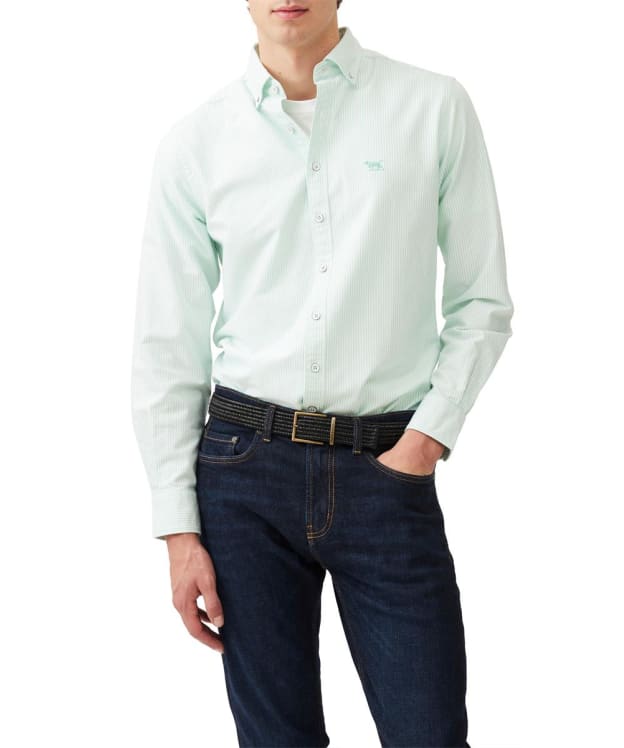 Men's Rodd & Gunn Gunn Oxford Stripe Sports Fit Shirt - Spearmint