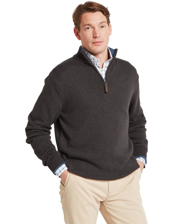 Men's Schöffel Castlebay 1/4 Zip Jumper - Charcoal
