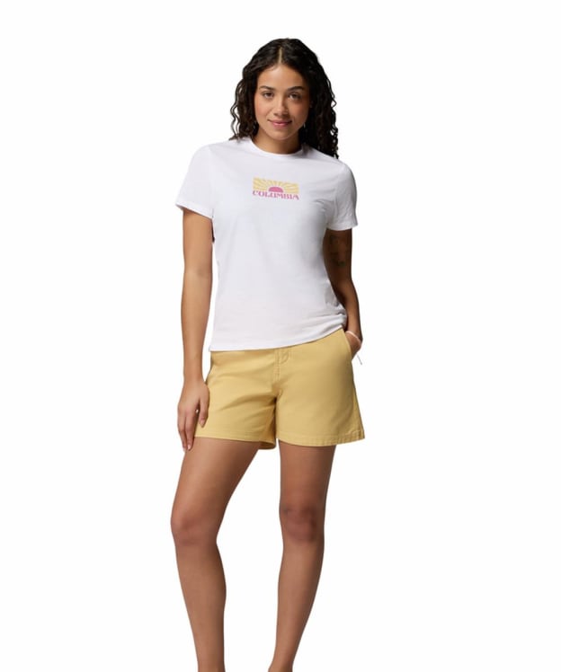Women's Columbia Ruby Springs™ Graphic Fitted Short Sleeve Tee - White Brandrise
