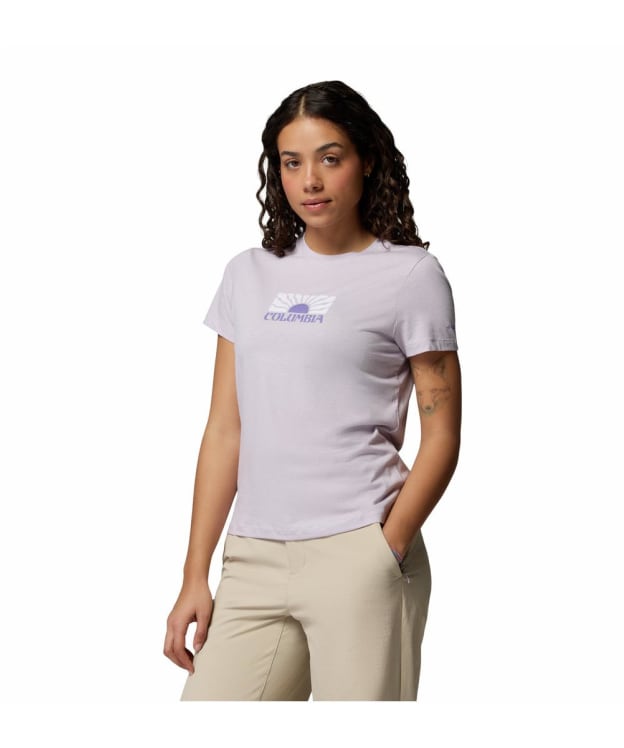 Women's Columbia Ruby Springs™ Graphic Fitted Short Sleeve Tee - Lavender Pearl