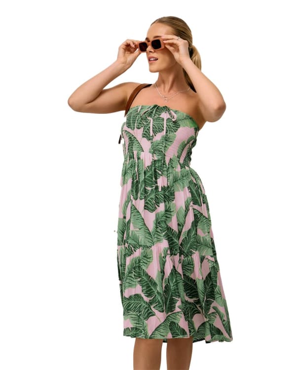 Women's Crew Clothing Una 2 In 1 Dress - Pink Green Palm