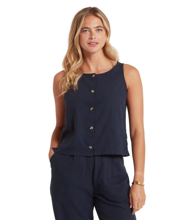 Women's Schöffel Elsworth Sleeveless Linen Top - Navy