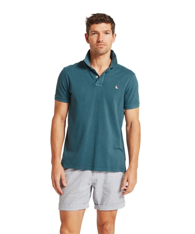 Men's Schöffel St Ives Garment Dyed Polo Shirt - Deep Ocean Blue