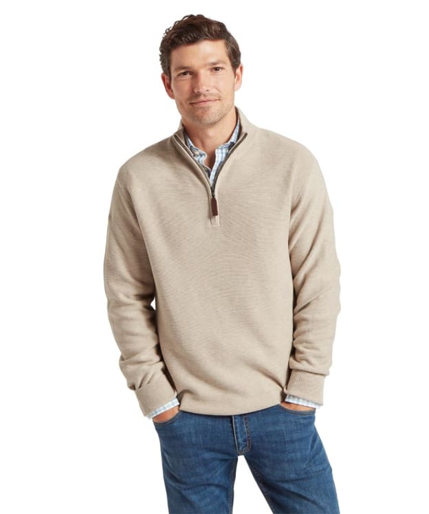 Men's Schöffel Porthleven 1/4 Zip Jumper - Oat
