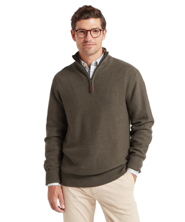 Men's Schöffel Porthleven 1/4 Zip Jumper - Beetle Green
