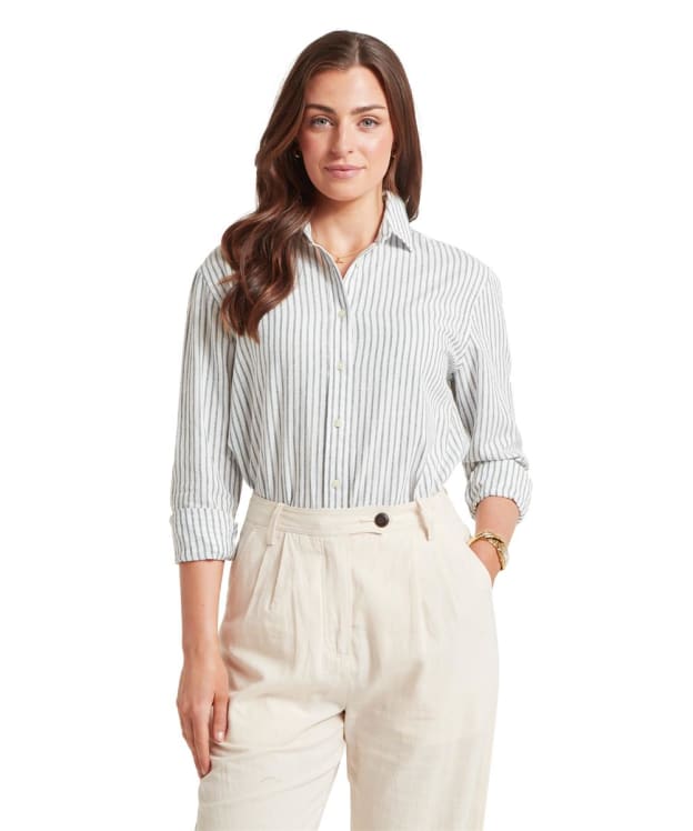 Women's Schöffel Salthouse Linen Shirt - Blue Stripe