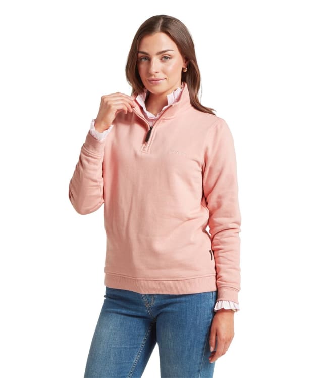 Women’s Schoffel Sennen Cove ¼ Zip Sweatshirt - Pale Rose