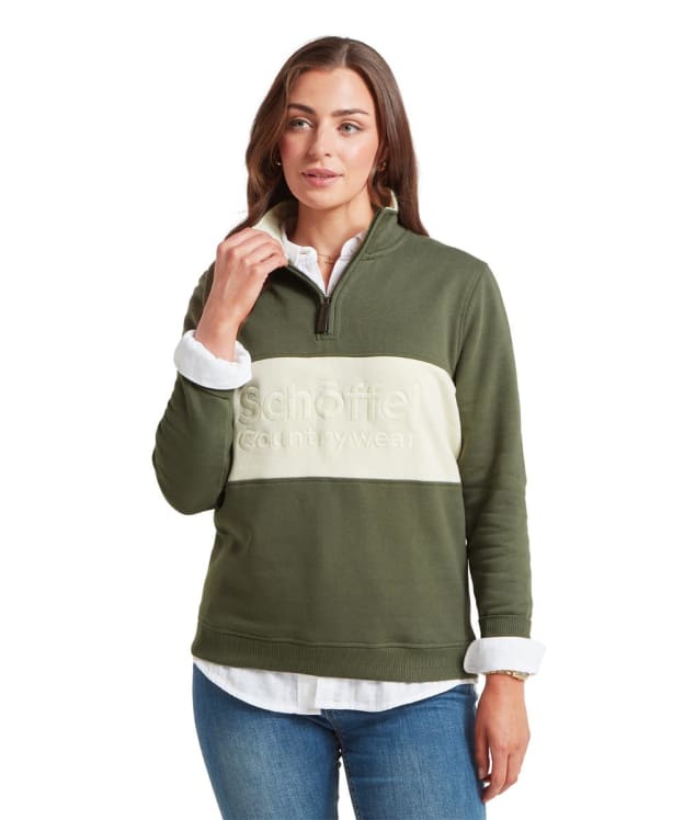 Women's Schöffel St Agnes 1/4 Zip Sweatshirt - Beetle Green