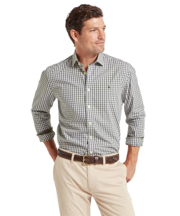 Men's Schöffel Thorpeness Tailored Shirt - Beetle Green Check