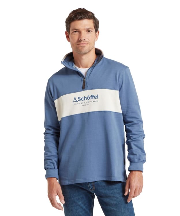 Men’s Schöffel Trencrom 1/4 Zip Sweatshirt - Vintage Indigo / Stone