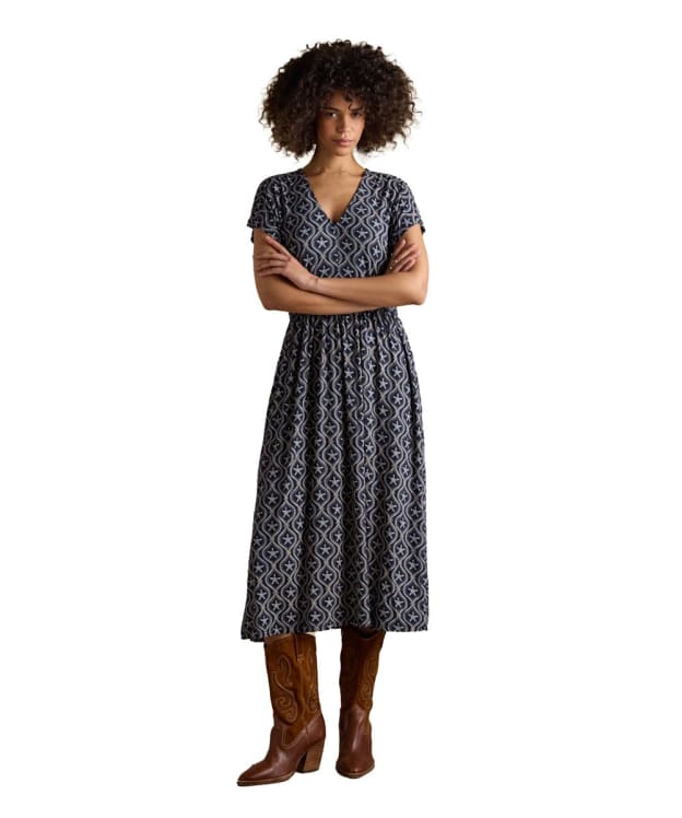 Women's Joules Nia Short Sleeve Midi Dress - Navy