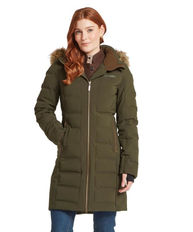 Women's Schöffel Hurlingham Waterproof Down Coat - Forest