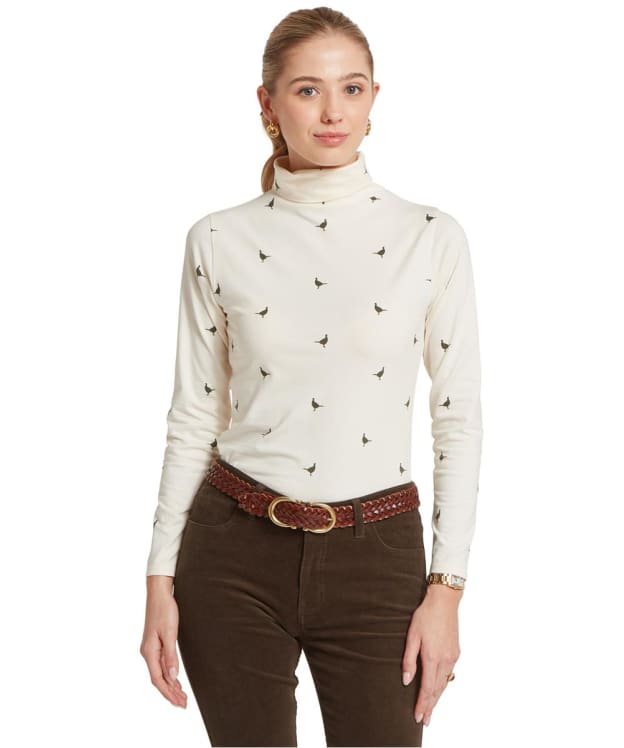 Women's Schöffel Malham Roll Neck Top - Dark Khaki Green Pheasant