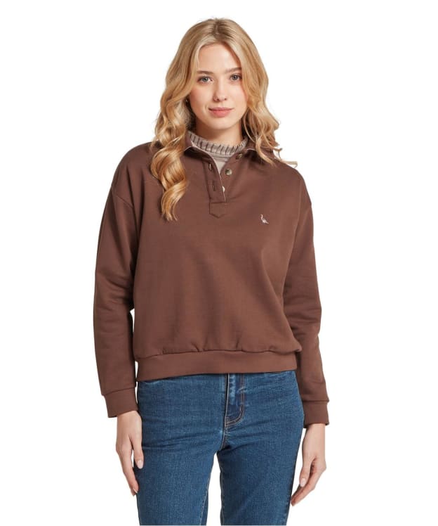 Women's Schöffel Horseley Rugby Sweatshirt - Chocolate