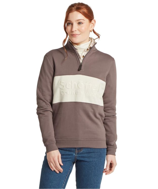 Women's Schöffel St Agnes 1/4 Zip Sweatshirt - Truffle
