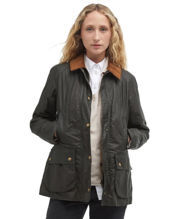 Women's Barbour Lightweight Beadnell Waxed Jacket - Archive Olive