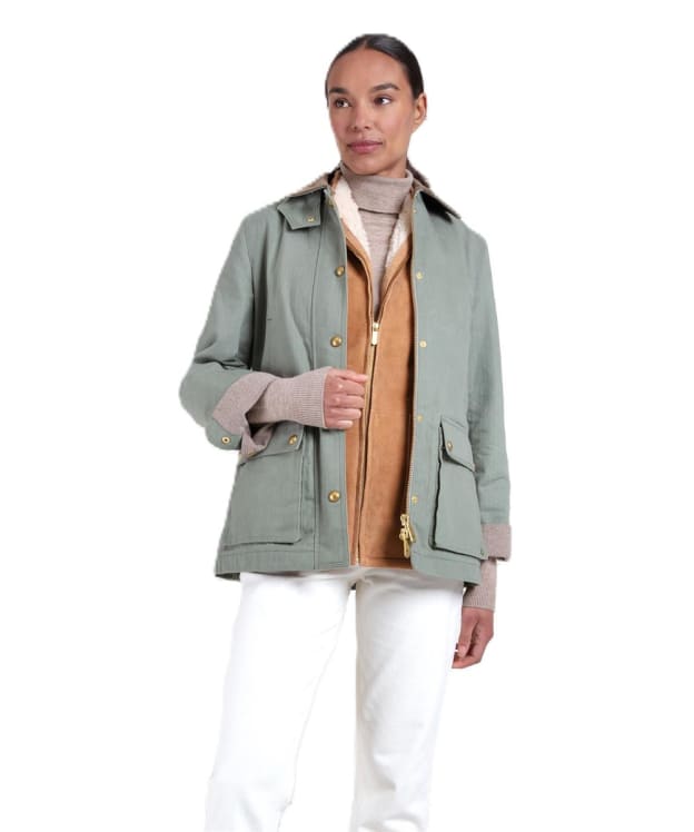 Women's Fairfax & Favor Olivia Wax Jacket - Pistachio