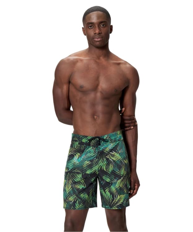 Men's Speedo The Lookout Print Boardshort 18" - Olive / Black