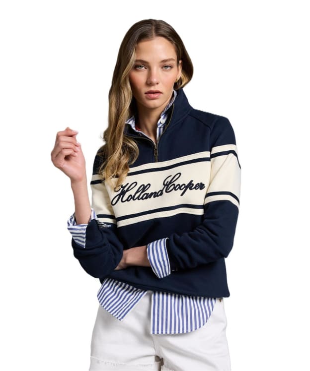 Women's Holland Cooper Signature Quarter Zip Sweatshirt - Ink Navy