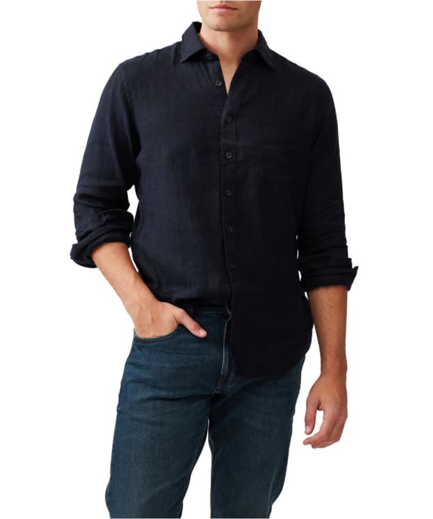 Men's Rodd & Gunn Coromandel Linen Sports Fit Shirt - Midnight