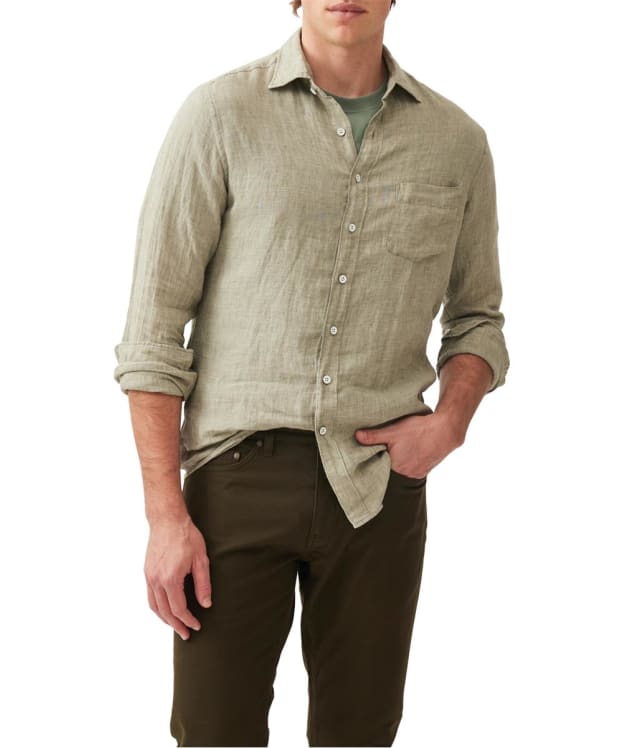 Men's Rodd & Gunn Coromandel Linen Sports Fit Shirt - Sage Grey