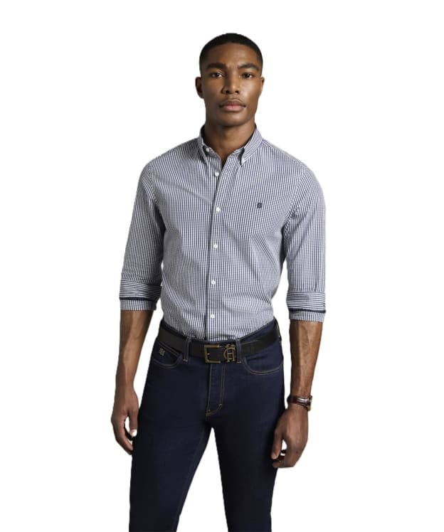 Men's Holland Cooper Slim Fit Button Down Shirt - Navy Gingham