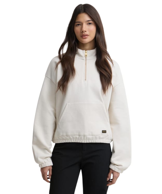 Women's Barbour International Nova Half Zip Sweatshirt - Light Stone