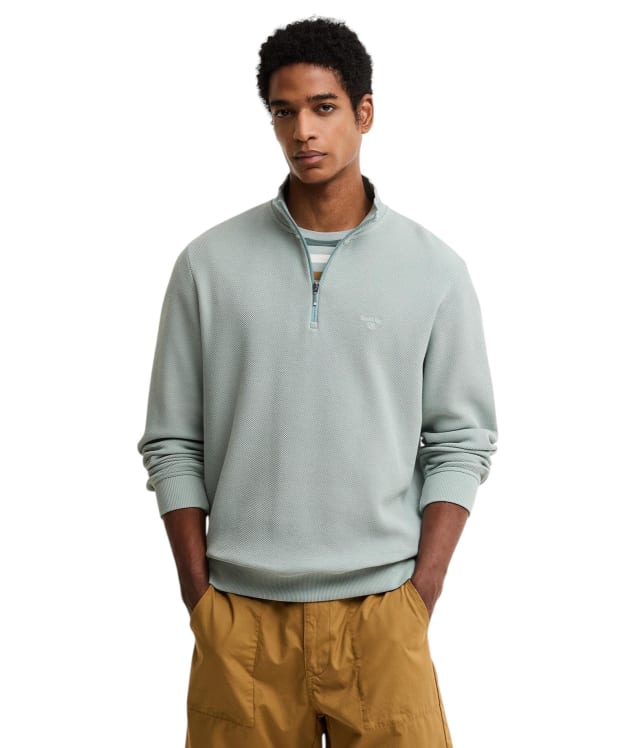 Men's Barbour Ravensworth Half Zip Sweatshirt - Dusty Slate