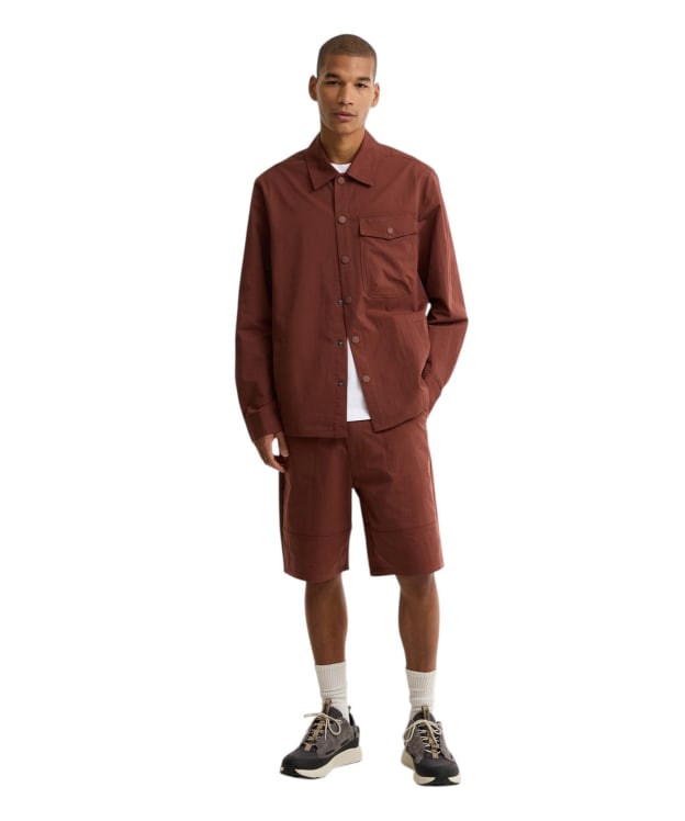 Men's Barbour Strickland Textured Short - Burnt Pepper