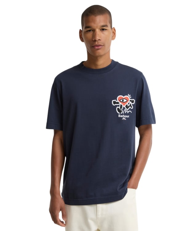 Men's Barbour X MUL Camping Trip T-Shirt - Navy