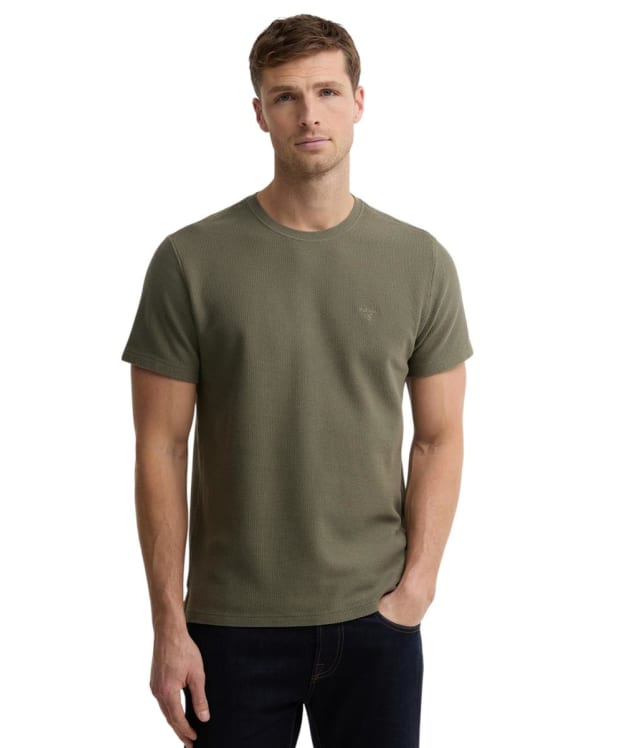 Men's Barbour Lingdale Textured Tailored T-Shirt - Dusty Olive
