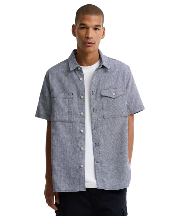 Men's Barbour Southscale Linen Blend Relaxed Shirt - Navy