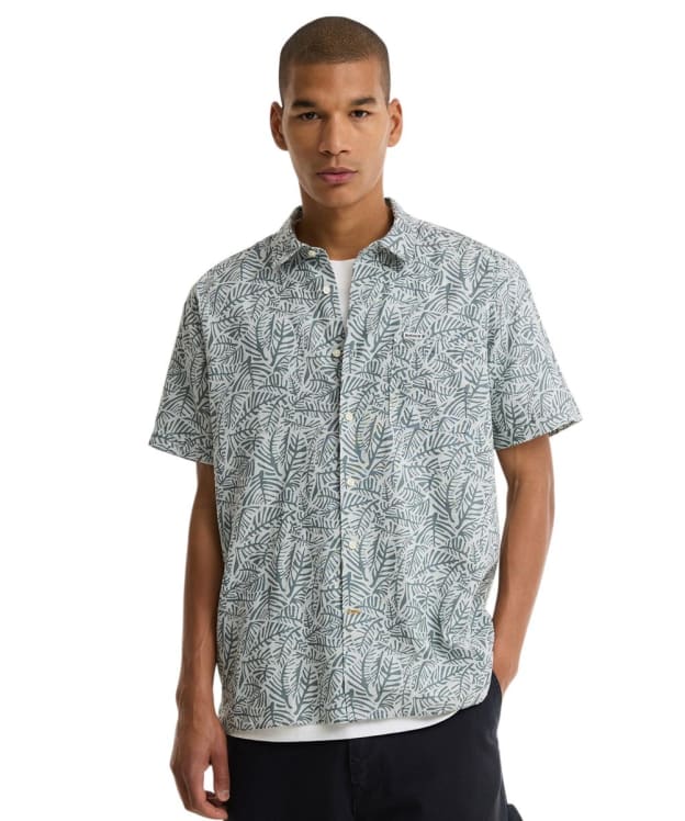 Men's Barbour Dearham Printed Summer Shirt - Dusty Slate