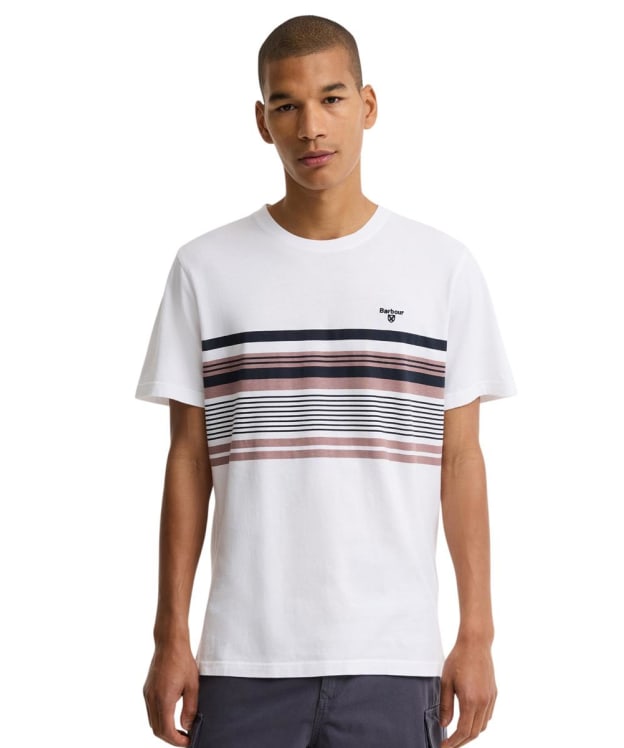 Men's Barbour Teeside Stripe Graphic Tailored T-Shirt - White