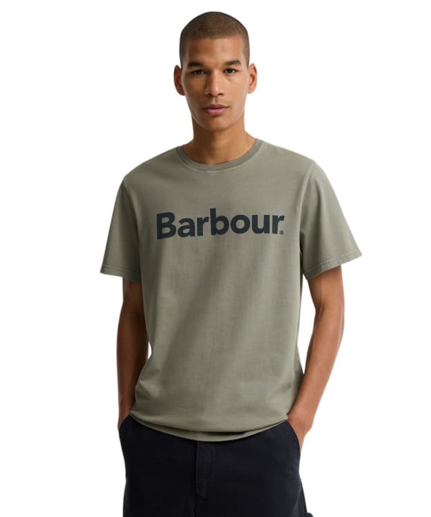 Men's Barbour Washington Overdyed Logo Tailored T-Shirt - Dusty Olive