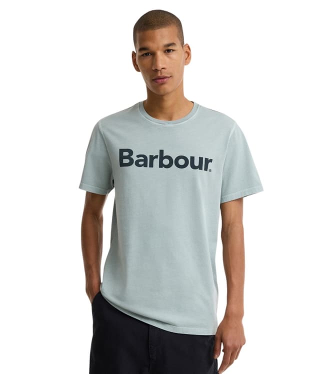 Men's Barbour Washington Overdyed Logo Tailored T-Shirt - Dusty Slate