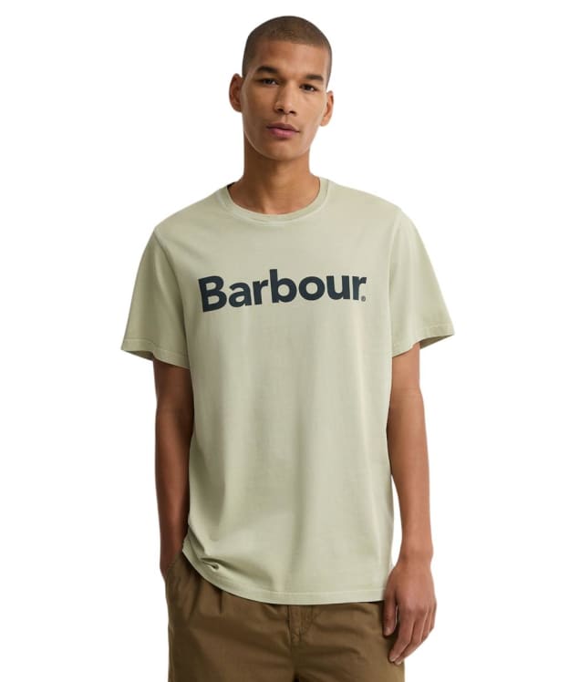 Men's Barbour Washington Overdyed Logo Tailored T-Shirt - Mineral Green