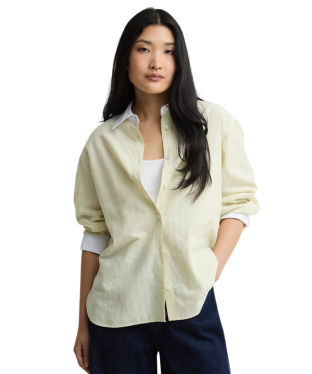 Women's Barbour Avon Shirt - Soured Citrus / White Stripe
