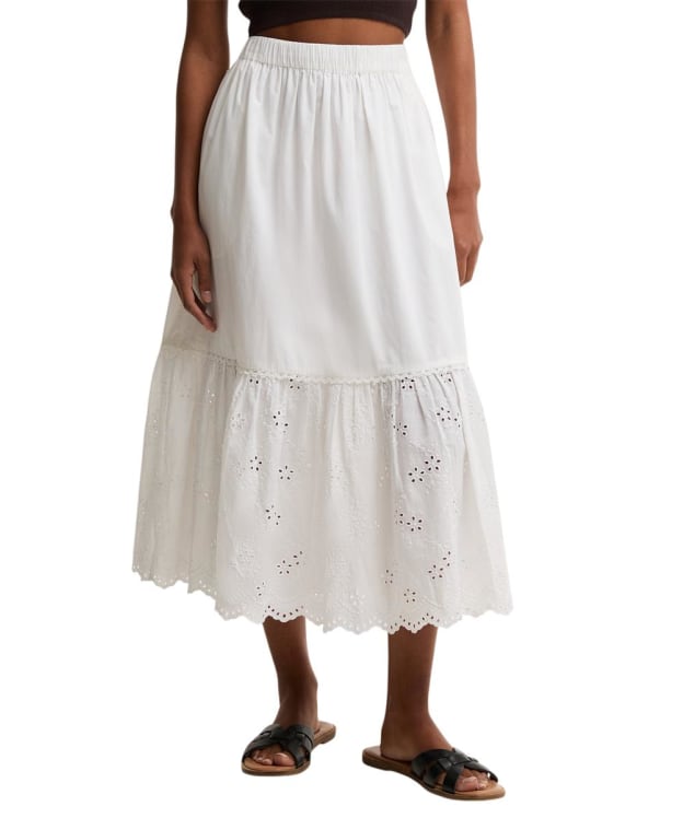 Women's Barbour Avebury Midi Skirt - White